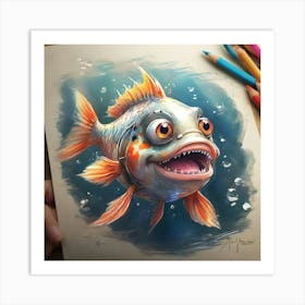 Fish Drawing 5 Art Print