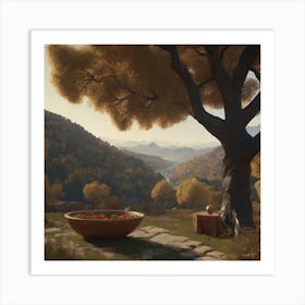 Tree In Autumn Art Print