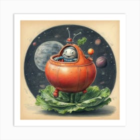 Aliens In Space Art Print