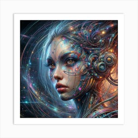 Futuristic Woman Art Print