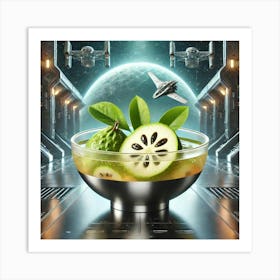 Soursop Citrus Splash Scifi Art Print