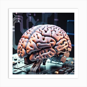 Artificial Intelligence Brain 4 Art Print