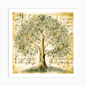 Tree Of Music 2 Art Print