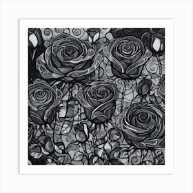 Black Roses 1 Art Print