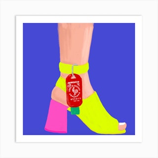 Sriracha  Square Art Print