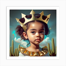 Little Girl In A Crown Art Print