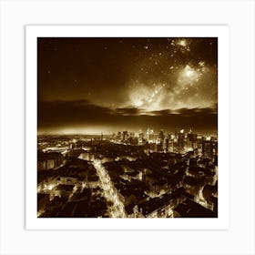 Night Sky Over Berlin 1 Art Print