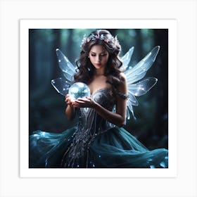 Fairy With A Crystal Ball Art Print