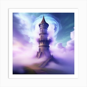 Fantasy Art: Mystical Wizards Tower Art Print