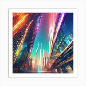 Futuristic City 79 Art Print