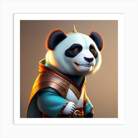 Brave panda Art Print