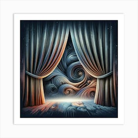 Curtained Room Art Print