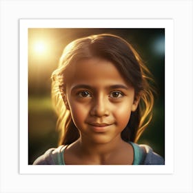 Portrait Of A Young Girl Art Print