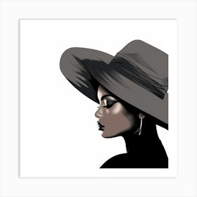 Woman In A Hat 26 Art Print