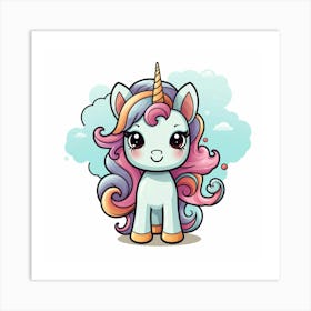 Cute Unicorn 451 Art Print