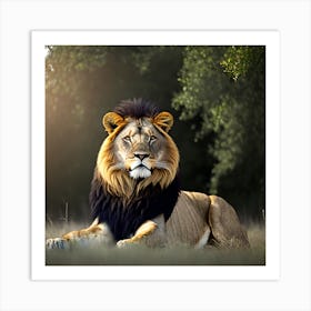 Lion Notice Art Print