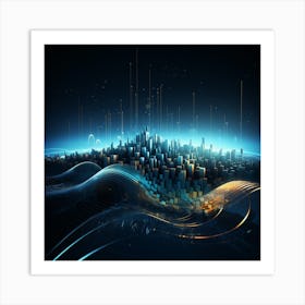 Futuristic Cityscape 2 Art Print