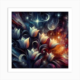 Fantasy tulips 3 Art Print