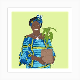 Wangari Maathai - Inspiring women collection - Save the earth  Art Print