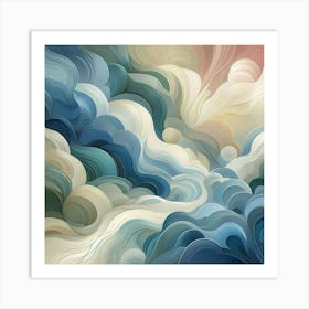 Abstract Clouds Art Print