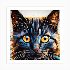 Cat Painting Art Print