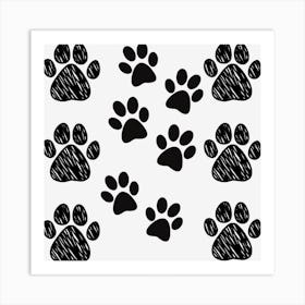 paw print clip art Art Print