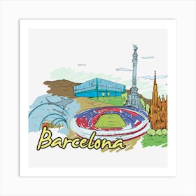 Barcelona Art Print