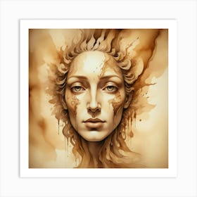 Woman'S Face 10 Art Print