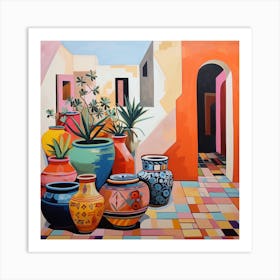 Moroccan Pots And Archways 3 Art Print