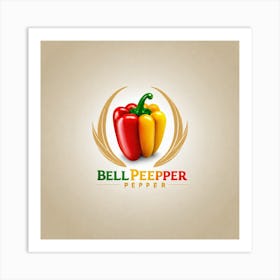 Bell Pepper Pepper Logo Art Print