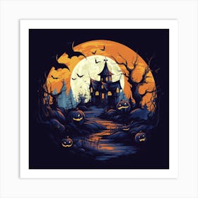 Halloween House 1 Art Print