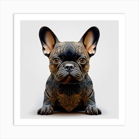 Frenchie Mandala Art By Csaba Fikker 007 Art Print