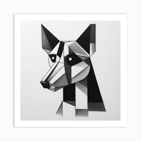 Geometric Dog 4 Art Print