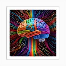 Colorful Brain 28 Art Print