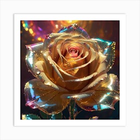 Golden Rose Art Print