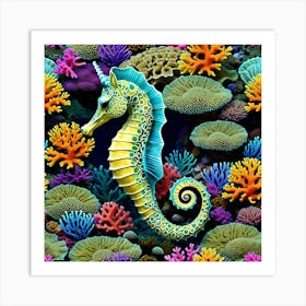 Seahorse 3 Art Print