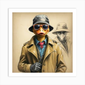 Duck In A Suit 10 Art Print