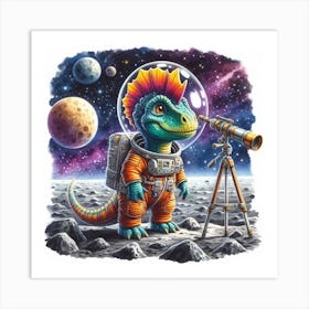 Dinosaur Astronaut Art Print