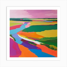 Colourful Abstract The Broads England 3 Art Print