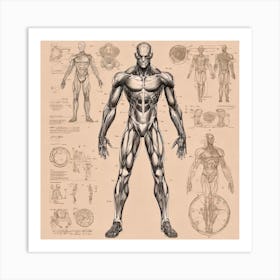 Muscular Anatomy Art Print