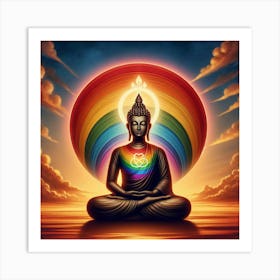 Rainbow Buddha 2 Art Print