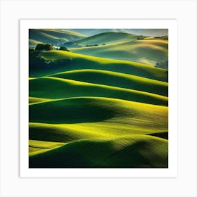 Green Hills 8 Art Print