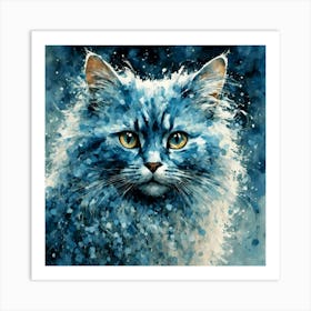 Blue Cat 1 Art Print