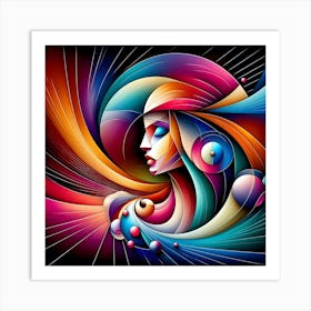 Abstract Of A Woman 13 Art Print