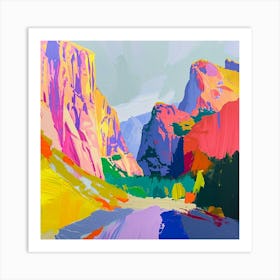 Colourful Abstract Yosemite National Park Usa 2 Art Print