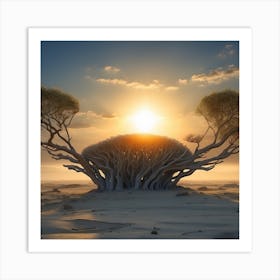 Tree In The Desert Art Print