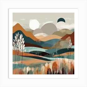 Landscape boho Canvas Print Art Print