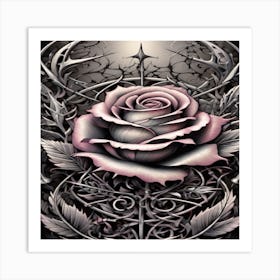 Rose Tattoo 1 Art Print