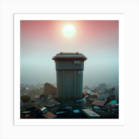 Trash Can - Trash Stock Videos & Royalty-Free Footage Art Print