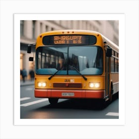 City Bus On The Street Art Print